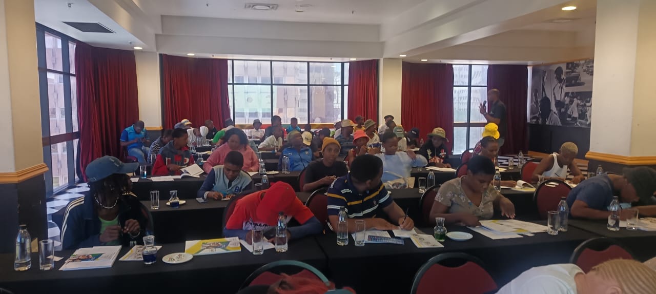 Wide view of workshop participants
